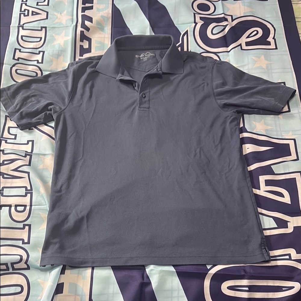 Medium Navy Blue Eddie Bauer Polo Shirt